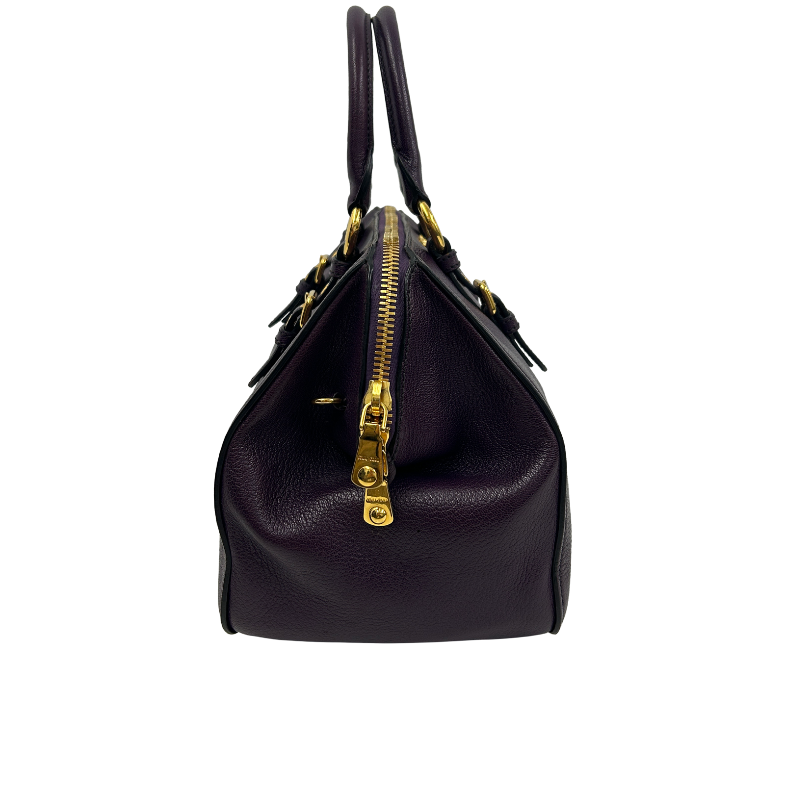 Madras Doctor Bag con Correa, 420&euro;, Bolso, Morado, Animal - Piel, Vista lateral